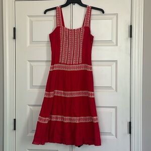 Free People vintage red dress. Size 6.